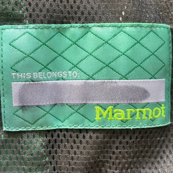 Marmot Kid Sz L (10-12) Green Windbreaker Waterproof Hooded Jacket Lightweight - Picture 16 of 16